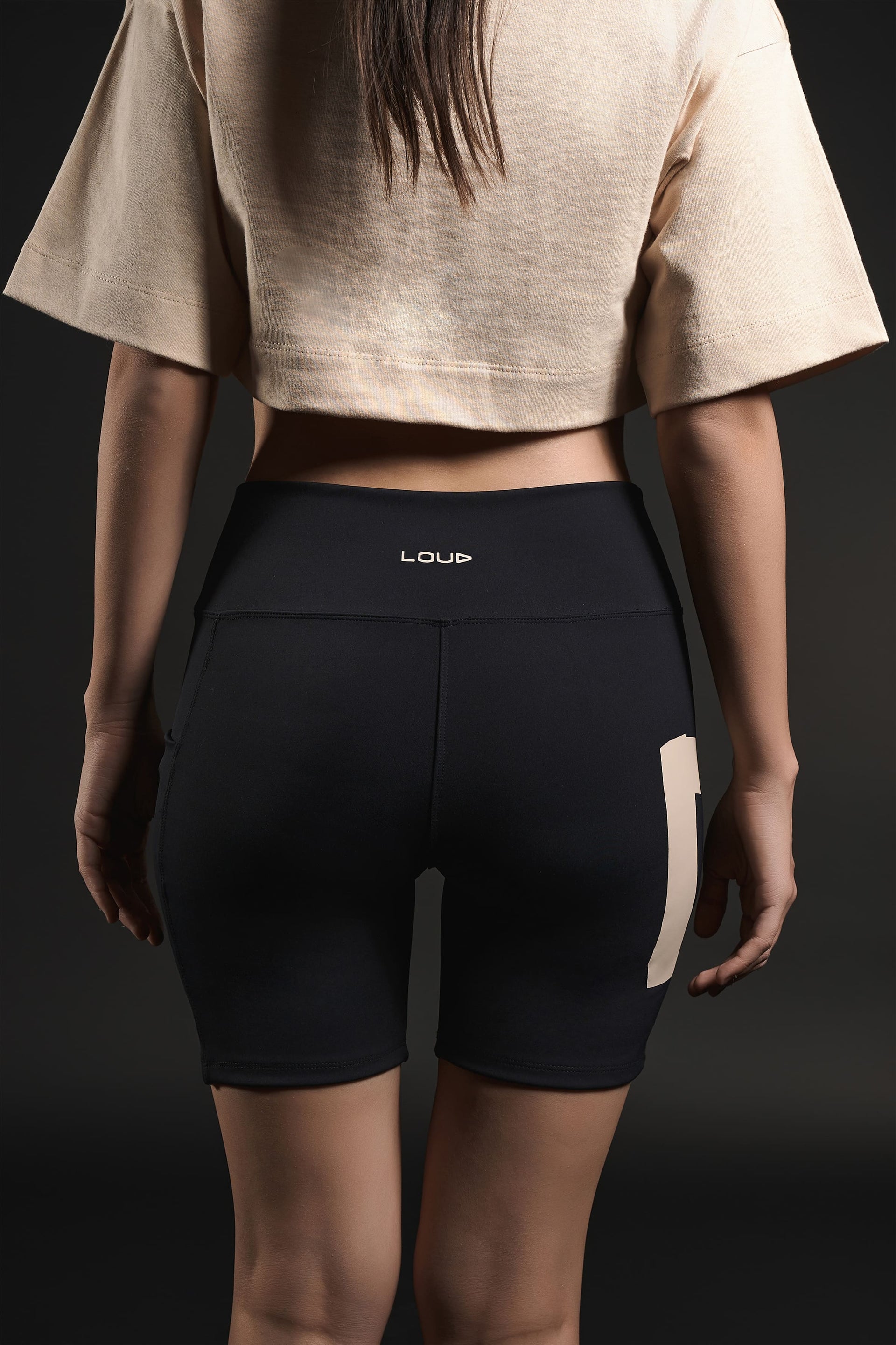 Combo Cropped Bege Home of Champions + Biker Shorts