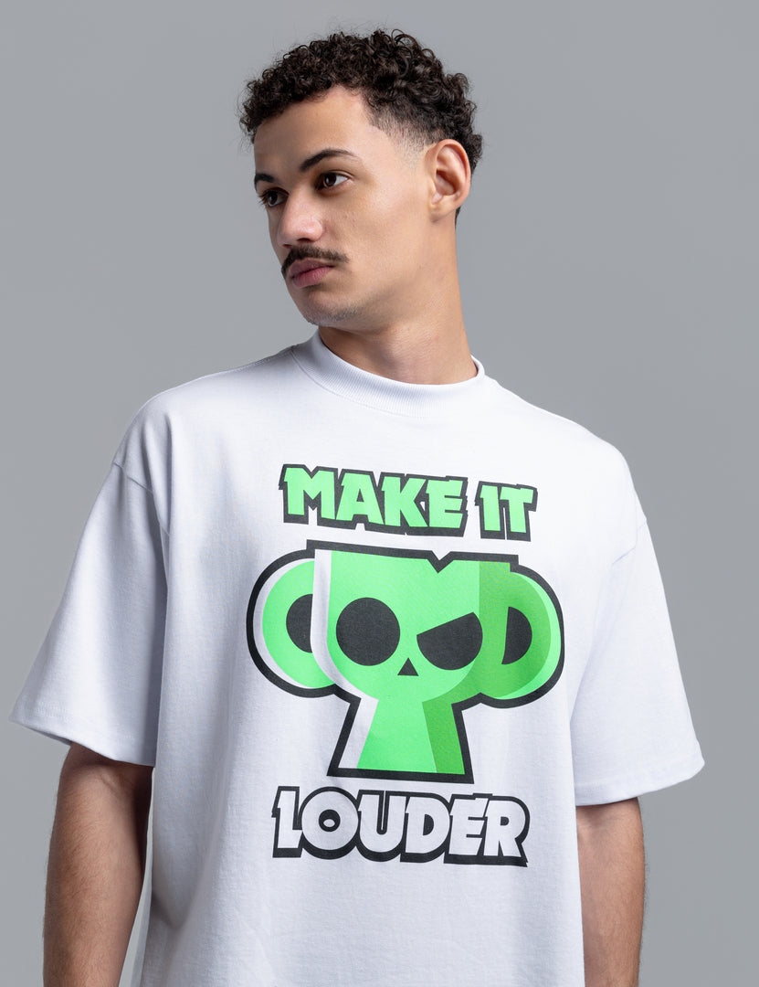 Camiseta Oversized Branca Loud X Brawl Stars