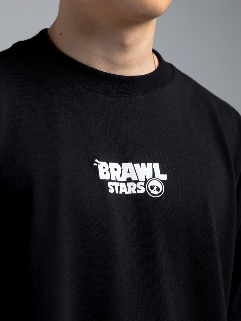 Camiseta Oversized Preta Loud X Brawl Stars