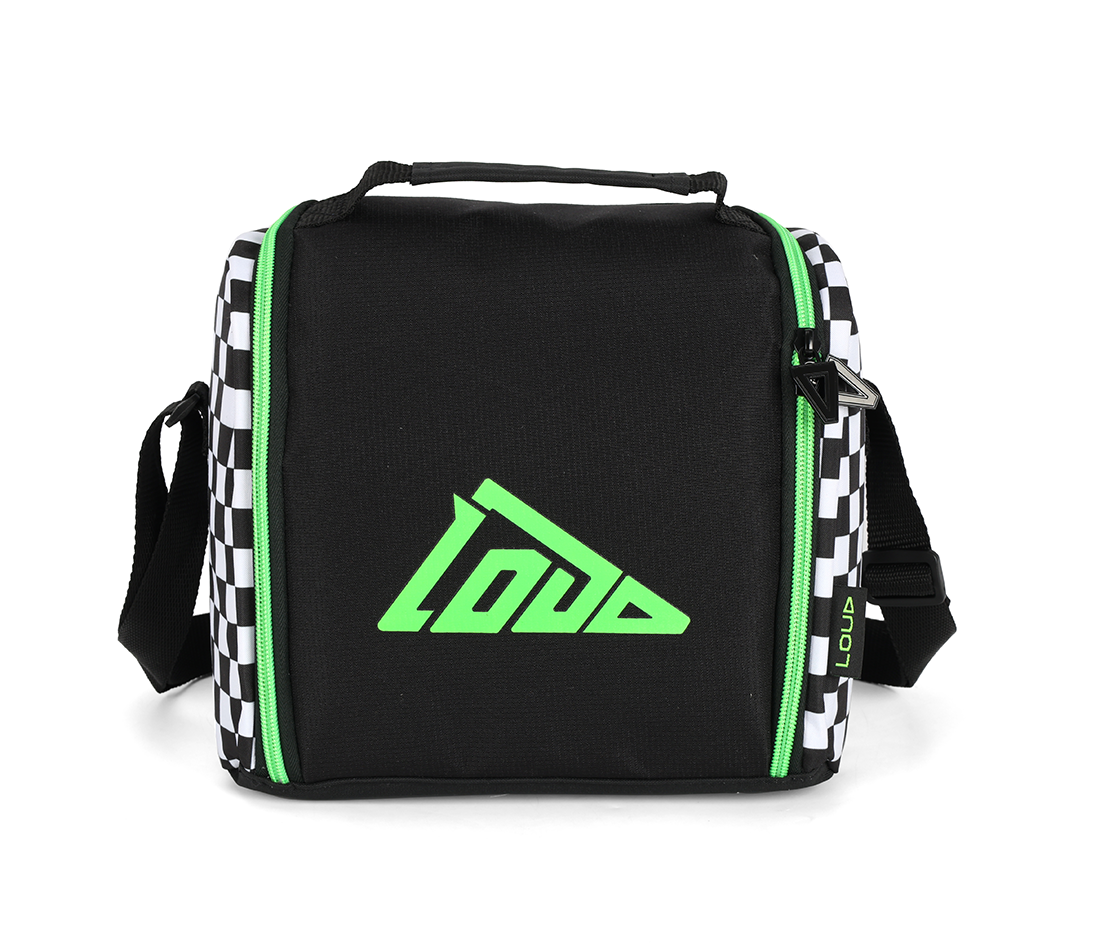 Lancheira xadrex preto e branco